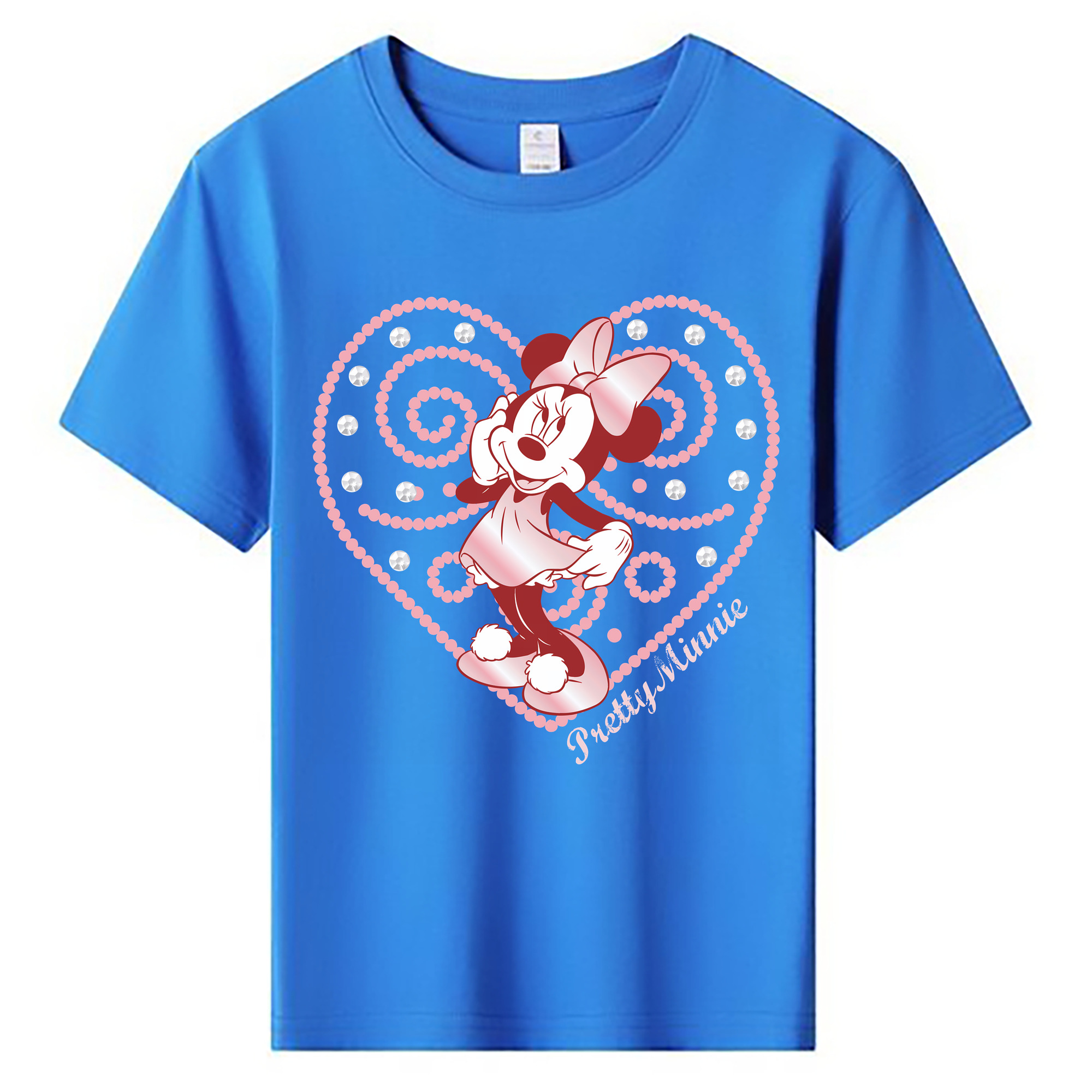 （画像用） ミッキーマウス Mickey Mouse 綿100％キッズTシャツ（フロントプリント）
